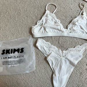 SKIMS bralette and underwear set